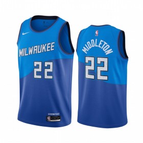 Camiseta Hombre NBA Milwaukee Bucks Khris Middleton 22 2020-21 City Edition Swingman